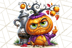 Snarky Jack O Lantern Halloween PNG Clipart Product Image 3