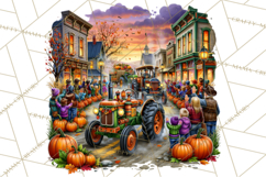 Small Town Fall Clipart Vintage Country Autumn PNG Product Image 2