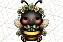 Cute St Patricks Day Bugs Clipart, St. Paddy Png Files Product Image 3