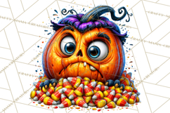 Snarky Jack O Lantern Halloween PNG Clipart Product Image 5