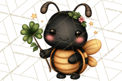 Cute St Patricks Day Bugs Clipart, St. Paddy Png Files Product Image 5