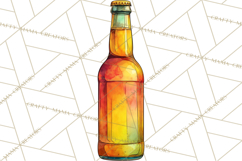 Beer Watercolor Clipart, Beer PNG, Beer Mug, Beer Bottle Product Image 5