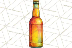 Beer Watercolor Clipart, Beer PNG, Beer Mug, Beer Bottle Product Image 5