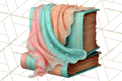 Botanical Books Clipart PNG Cottagecore Reading Florals Product Image 3