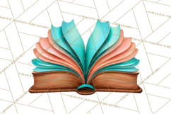 Botanical Books Clipart PNG Cottagecore Reading Florals Product Image 4