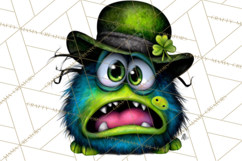 Funny St Patricks Day Monsters Clipart, St Paddy Monster PNG Product Image 5