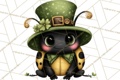 Cute St Patricks Day Bugs Clipart, St. Paddy Png Files Product Image 3