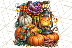 Small Town Fall Clipart Vintage Country Autumn PNG Product Image 3