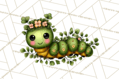 Cute St Patricks Day Bugs Clipart, St. Paddy Png Files Product Image 2