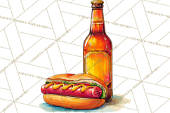 Beer Watercolor Clipart, Beer PNG, Beer Mug, Beer Bottle Product Image 2