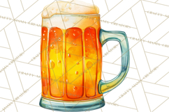 Beer Watercolor Clipart, Beer PNG, Beer Mug, Beer Bottle Product Image 3