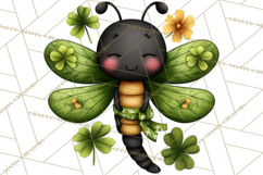 Cute St Patricks Day Bugs Clipart, St. Paddy Png Files Product Image 4