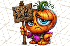 Snarky Jack O Lantern Halloween PNG Clipart Product Image 5