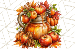 Small Town Fall Clipart Vintage Country Autumn PNG Product Image 5