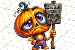 Snarky Jack O Lantern Halloween PNG Clipart Product Image 2