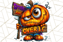 Snarky Jack O Lantern Halloween PNG Clipart Product Image 3