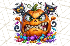 Snarky Jack O Lantern Halloween PNG Clipart Product Image 4