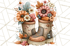 Fall Teacher School Supplies Clipart PNG Product Image 4