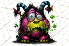 Funny St Patricks Day Monsters Clipart, St Paddy Monster PNG Product Image 3