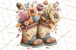 Fall Teacher School Supplies Clipart PNG Product Image 5