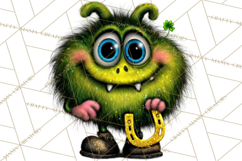 Funny St Patricks Day Monsters Clipart, St Paddy Monster PNG Product Image 2