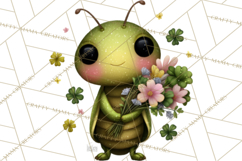 Cute St Patricks Day Bugs Clipart, St. Paddy Png Files Product Image 2