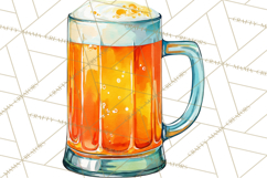 Beer Watercolor Clipart, Beer PNG, Beer Mug, Beer Bottle Product Image 2