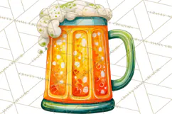 Beer Watercolor Clipart, Beer PNG, Beer Mug, Beer Bottle Product Image 5