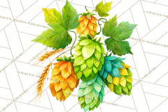 Beer Watercolor Clipart, Beer PNG, Beer Mug, Beer Bottle Product Image 2