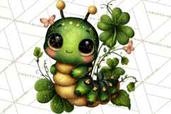 Cute St Patricks Day Bugs Clipart, St. Paddy Png Files Product Image 2