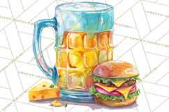 Beer Watercolor Clipart, Beer PNG, Beer Mug, Beer Bottle Product Image 5