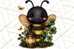 Cute St Patricks Day Bugs Clipart, St. Paddy Png Files Product Image 5