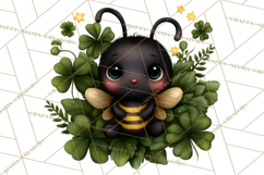Cute St Patricks Day Bugs Clipart, St. Paddy Png Files Product Image 2