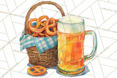 Beer Watercolor Clipart, Beer PNG, Beer Mug, Beer Bottle Product Image 2