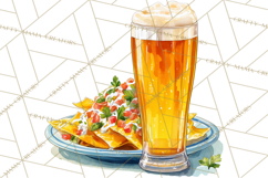 Beer Watercolor Clipart, Beer PNG, Beer Mug, Beer Bottle Product Image 3