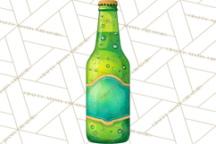 Beer Watercolor Clipart, Beer PNG, Beer Mug, Beer Bottle Product Image 4