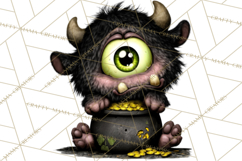 Funny St Patricks Day Monsters Clipart, St Paddy Monster PNG Product Image 4
