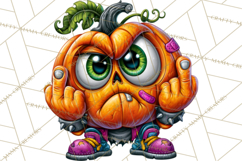 Snarky Jack O Lantern Halloween PNG Clipart Product Image 5