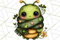 Cute St Patricks Day Bugs Clipart, St. Paddy Png Files Product Image 5