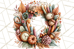 Fall Teacher School Supplies Clipart PNG Product Image 3