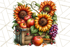 Small Town Fall Clipart Vintage Country Autumn PNG Product Image 4