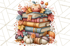 Fall Teacher School Supplies Clipart PNG Product Image 2