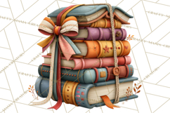 Fall Teacher School Supplies Clipart PNG Product Image 3
