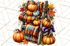 Small Town Fall Clipart Vintage Country Autumn PNG Product Image 2
