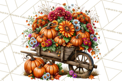 Small Town Fall Clipart Vintage Country Autumn PNG Product Image 3
