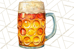 Beer Watercolor Clipart, Beer PNG, Beer Mug, Beer Bottle Product Image 5