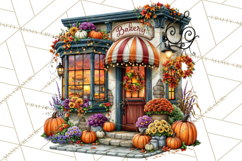 Small Town Fall Clipart Vintage Country Autumn PNG Product Image 2