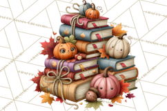 Fall Teacher School Supplies Clipart PNG Product Image 4