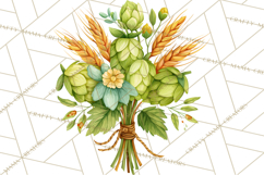 Beer Watercolor Clipart, Beer PNG, Beer Mug, Beer Bottle Product Image 2