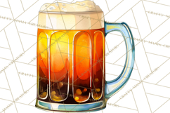 Beer Watercolor Clipart, Beer PNG, Beer Mug, Beer Bottle Product Image 4
